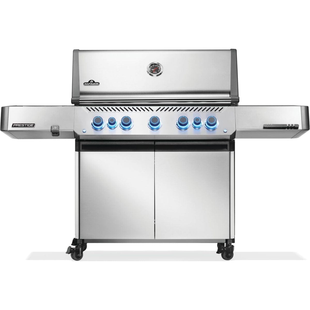 The stainless steel Prestige 665, Gas Grill with Infrared Side and Rear Burner
