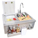 30" Farmhouse Sink includes two extra drop-in sinks to create a full bartender cocktail station