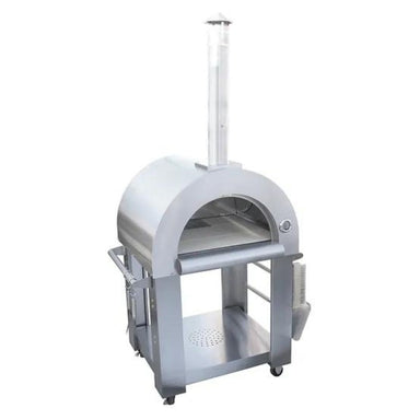 The Kokomo 32” Wood Fired Stainless Steel Pizza Oven is completely made from steel.