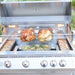 Grilling turkey in the Kokomo 32” Professional 4-Burner Built-in Gas Grill