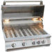 How the Kokomo 32” Professional 4-Burner Built-in Gas Grill looks like when opened