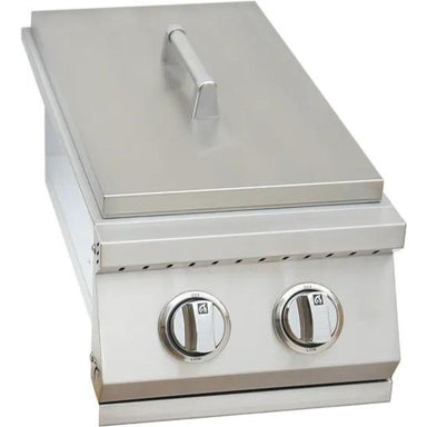 This is the awesome Kokomo Built In Double Side Burner Stainless Steel with Removable Cover.