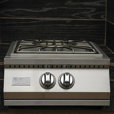 The Kokomo Professional Built-in Power Burner with Led Lights and Removable Grate for Wok is what you're looking for.