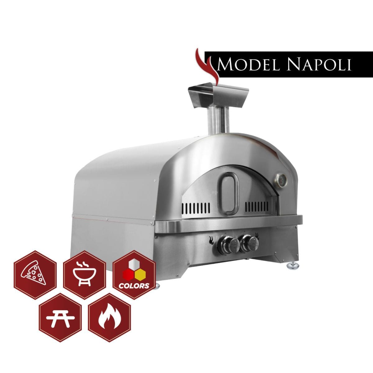 Kucht Professional Napoli Gas-Powered Outdoor Color Series Pizza Oven