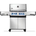 The stainless steel Prestige 500 Gas Grill with Infrared Side and Rear Burner is a dynamic evolution in grilling