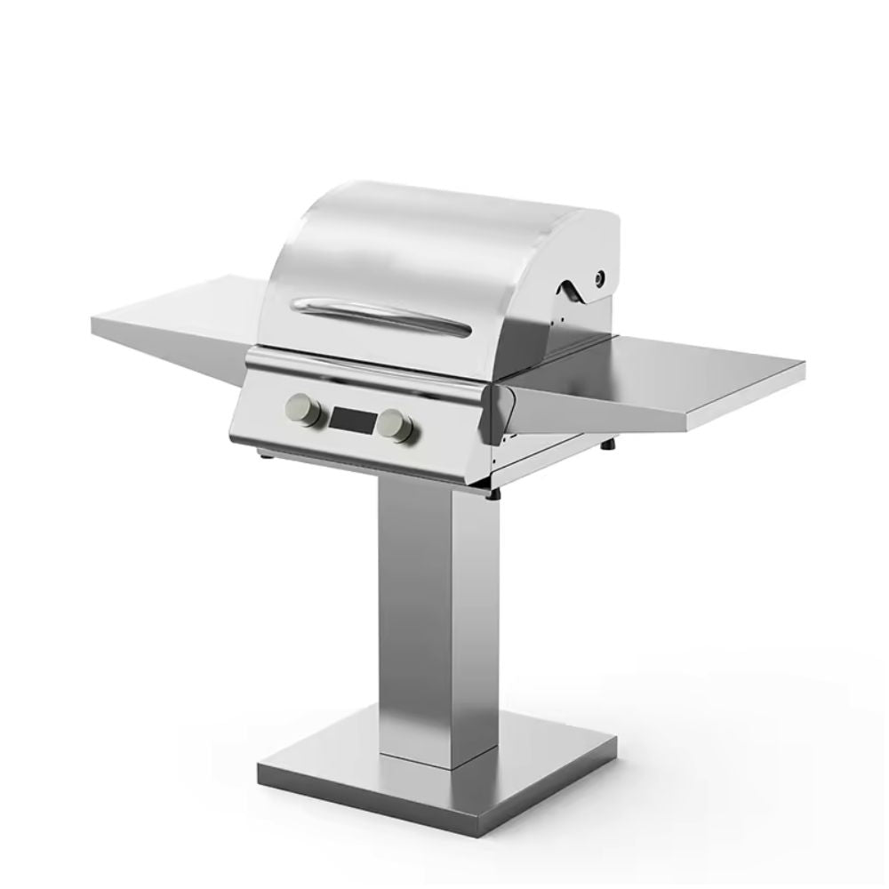 Constructed with durable stainless steel, this BBQ grill will last for years to come. 